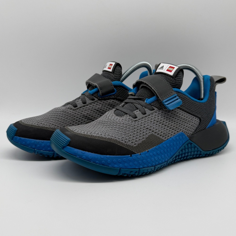 Adidas LEGO Sport Shoes Kids Size 5 Grey Blue GW3977 Athletic Sneakers